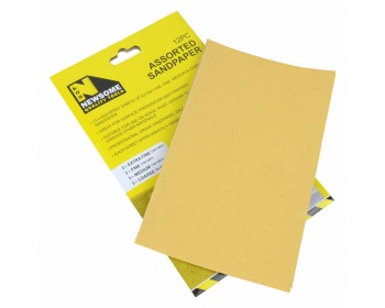12pc Half Sized Assorted Grit Sandpaper Sheets